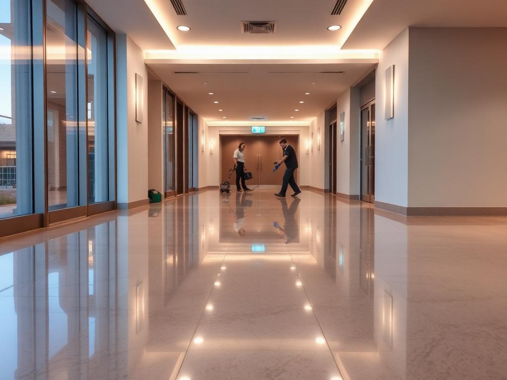 Janitorial Floor Care — Stripping, waxing, and buffing after hours.